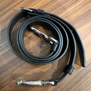 PRADA Adj. Black Strap - 45”-50” Silver Hardware